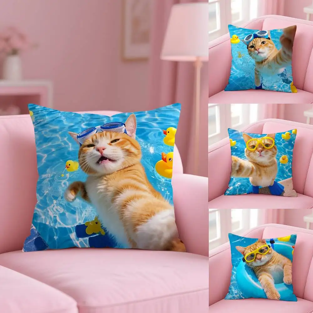 

Cute Animal Funny Anime Cat&Dog Pillow Case Custom Printed Brushed Fleece Pillow, Baby Skin-Touch, Eco-Friendly Dye-Sublimation