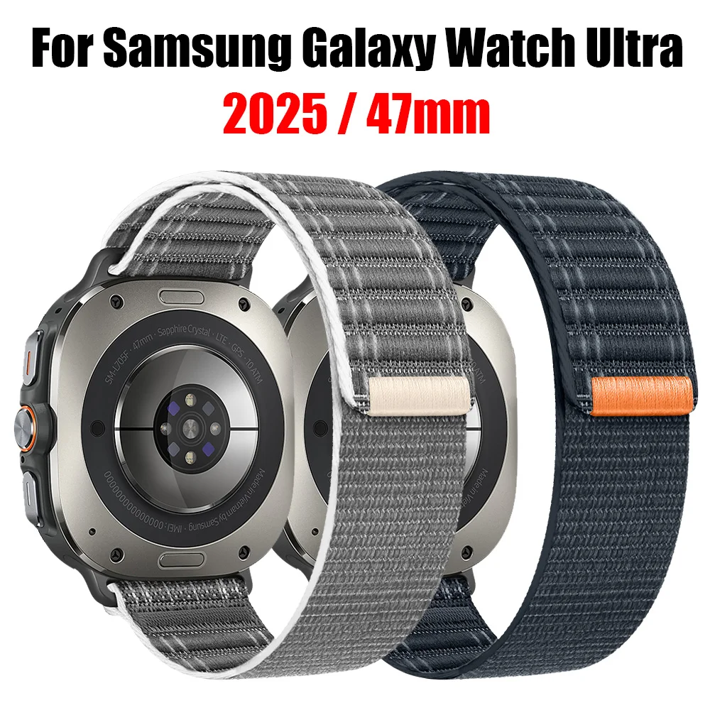 Nylon-Uhrenarmband für Samsung Galaxy Watch Ultra 2025, 47 mm, Ersatz-Uhrenarmband für Samsung Galaxy Watch Ultra 47 mm