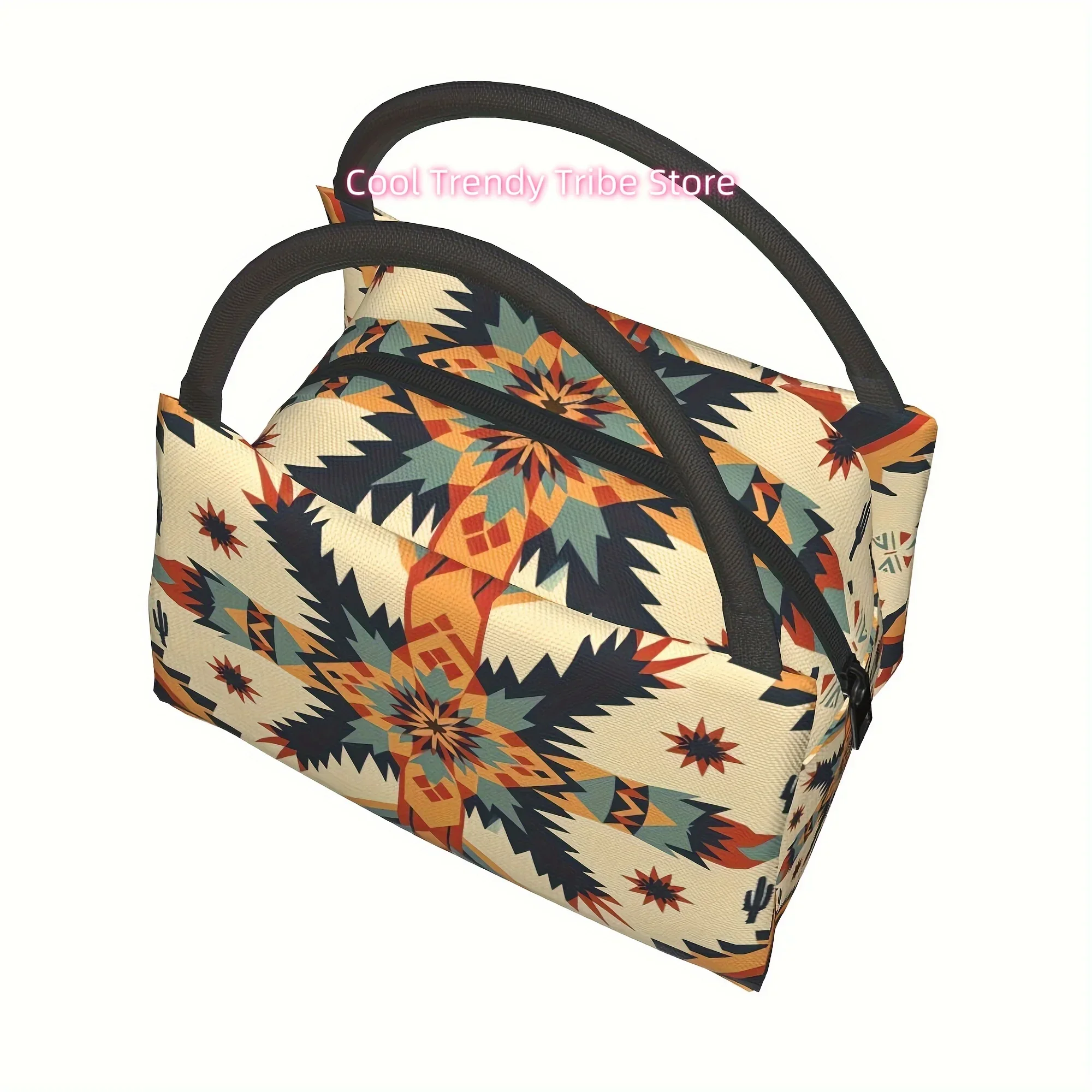 [Portable Insulated Bag] 1pc Portable and Reusable Insulated Bag | Bohemian Patterned,   for Camping, P