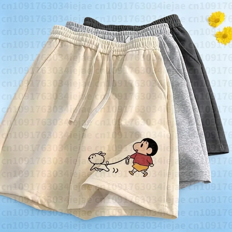 

New Men's Crayon Shin-chan Casual Shorts Summer Women's Kid Beach Five-inch Pants Oversized Basketball Quick-drying Shorts
