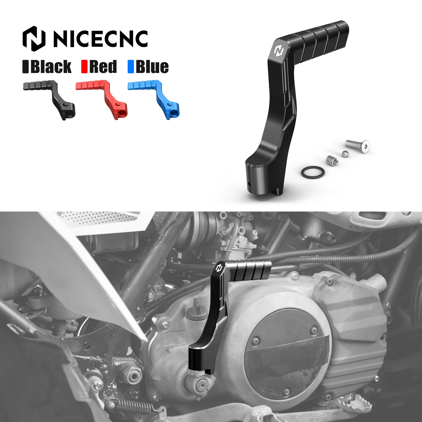 

Motorcycle Engine Kick Start Starter Lever Pedal Kit For Yamaha Banshee 350 1987-2006 6061-T6 Aluminum Kick Starter Parts