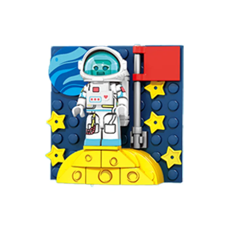 Sembo bloco espaço foguete magnético geladeira adesivo blocos de construção brinquedo educativo para crianças presente aniversário
