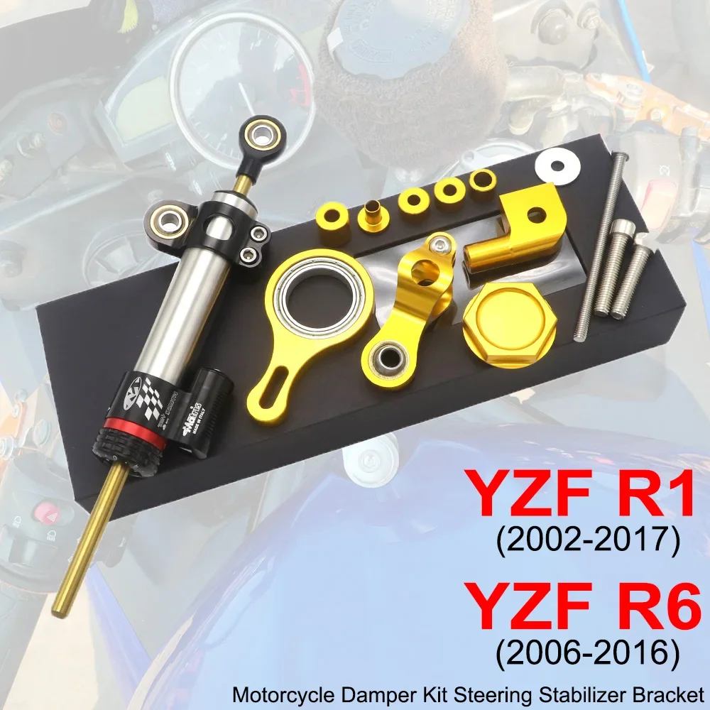 

For YAMAHA YZF R1 2002-2017 R6 2006-2016 Motorcycle Steering Stabilizer Damper Mounting Bracket Kit FREE SHIPPING 2008 2009 2010