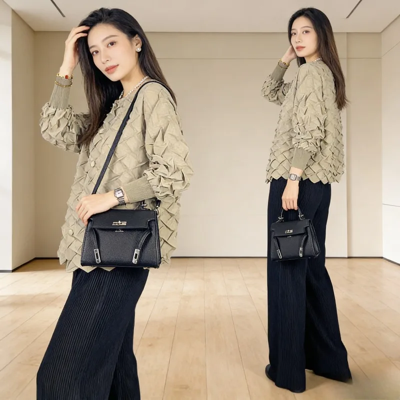 

Miyake Pleated Jacket Women 2026 Design Sense Pleats Tops Women Casual Spring New Loose Single-breasted Cardigan Simple Shirt