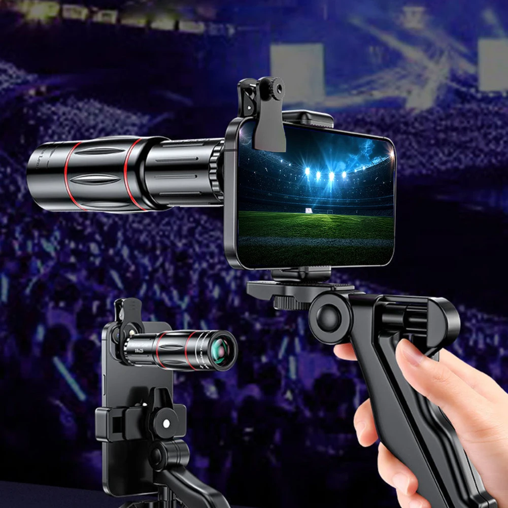 18/28/36X Mobile Phone Camera Lens Universal Zoom Monocular Telescope Optical Telescope Lens for Camping Hunting Sports