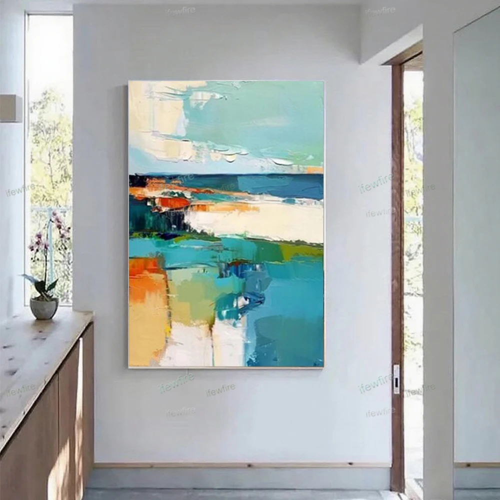 New Artistic Conception Modern Wall Art Image Hand-Painted Abstract Oil Painting On Canvas Golden Texture Room Decor Picture