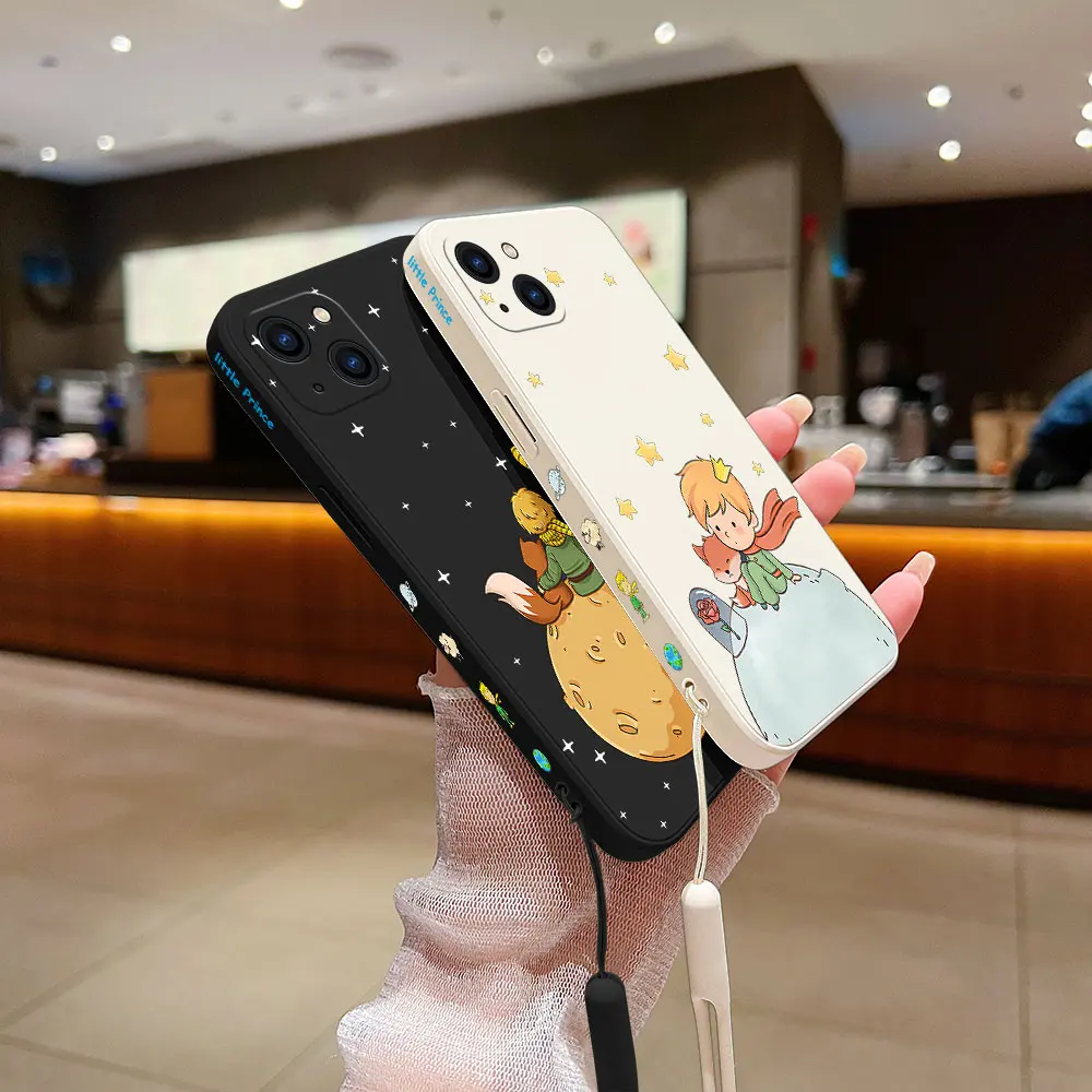 Little Prince Case For Huawei P50 P40 P30 P20 Nova 9 9SE 8 8i Mate 40 30 20 Pro Lite P Smart 2021 Cover With Hand Strap celular