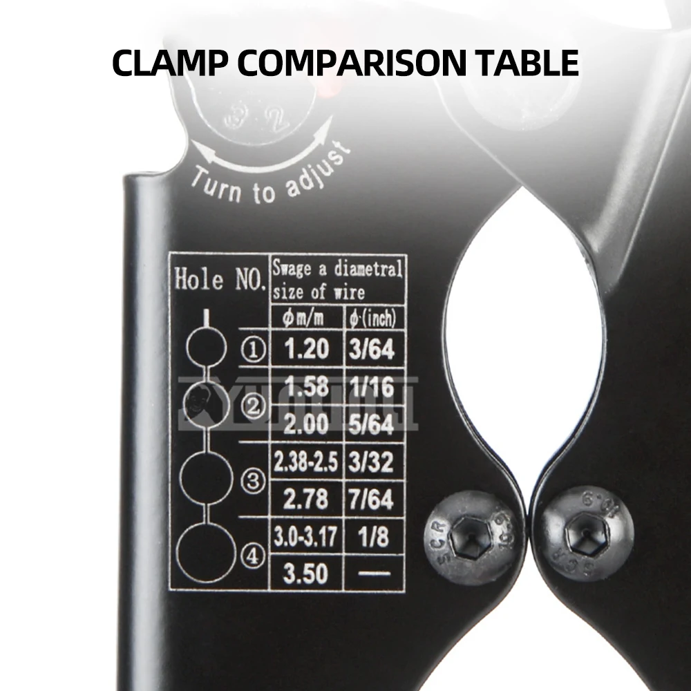 

2026 Stainless Steel Wire Rope Pliers 8 Type Aluminum Set Pliers M1-M5 Crimping Pliers Elliptical Round Chuck Rrimping Pliers