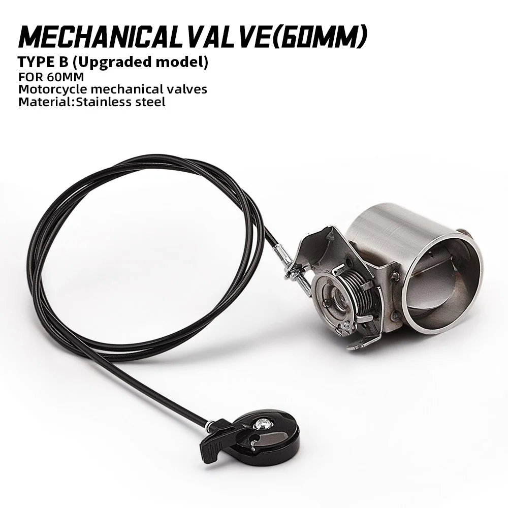 

Motorcycle exhaust mechanical valve 51/60MM manual pull cord volume adjustment