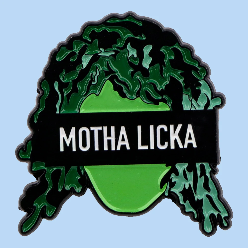 MOTHA LICKA Esmalte Lapela Pin Crachá Pins Chapéus Roupas Mochilas Decoração Acessórios de Jóias Presente