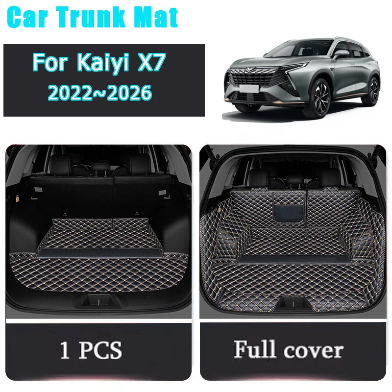 

Car Rear Trunk Mats For Kaiyi Kunlun X7 GTV Kain 2022 2023 2024 2025 2026 Storage Covers Cargo Liner Rug Mud Auto Accessories