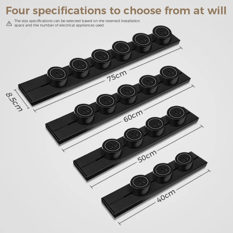 Avoir Wall Electrical Sockets Home Kitchen Rail Track Socket In The Countertop Power Outlet Universal French Korea Plug Adapter