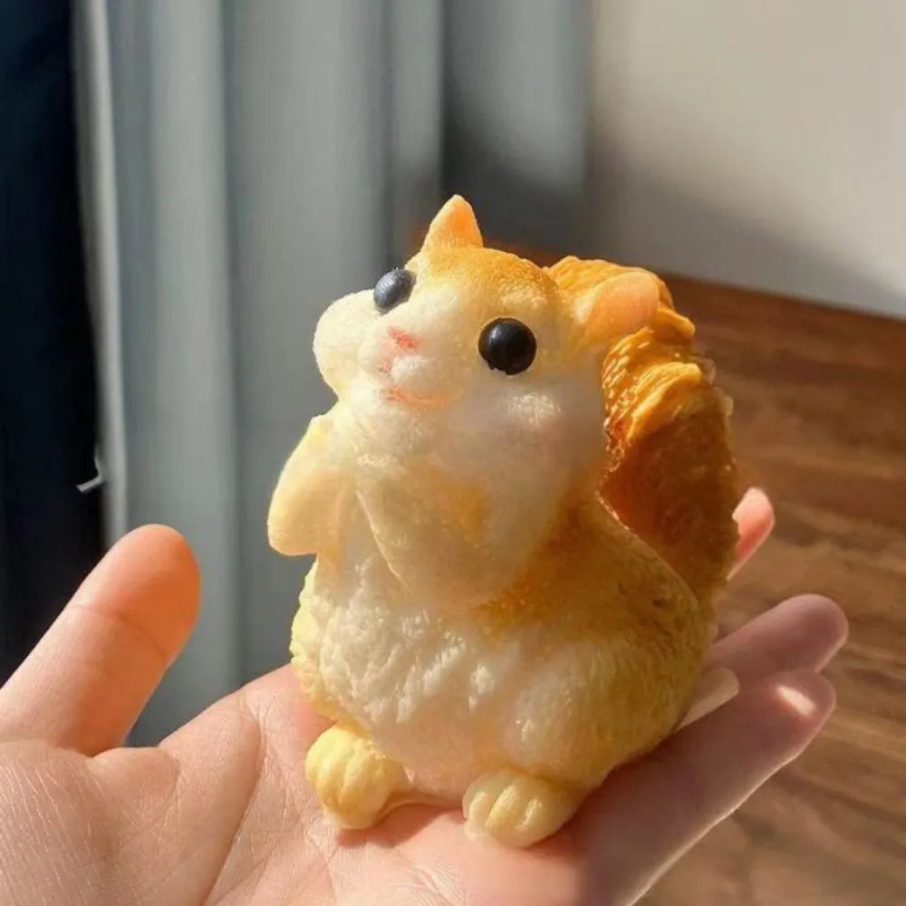 Slow Rebound Squirrel Squeeze Toy Animal Colorful Simulation Cartoon Mini Squirrel Fidget Toy Funny Stress Relief Toy Gifts