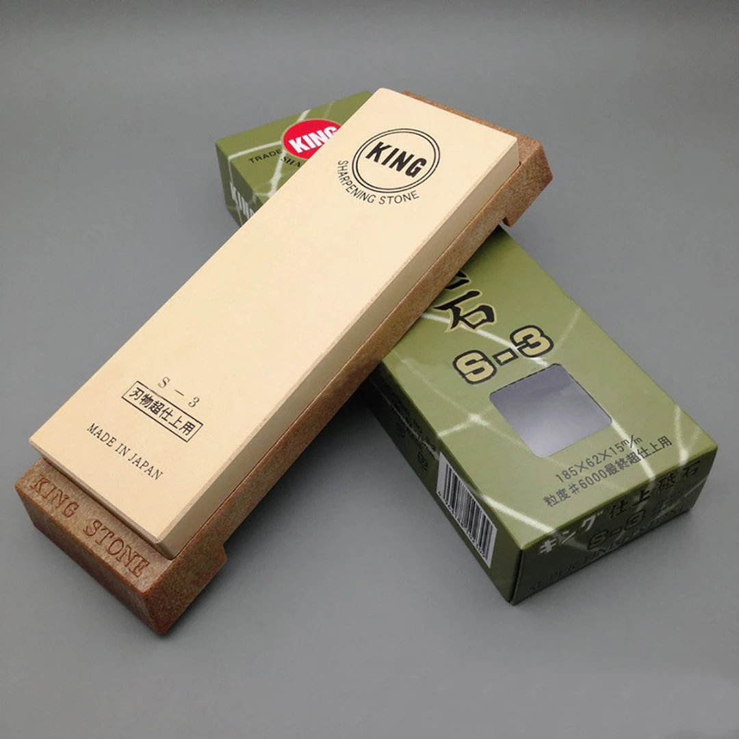 Japanese KING 6000 Grit Deluxe Water Stone - For Sharpening Made in Japan, S-1/S-2/S-3 for you to choose