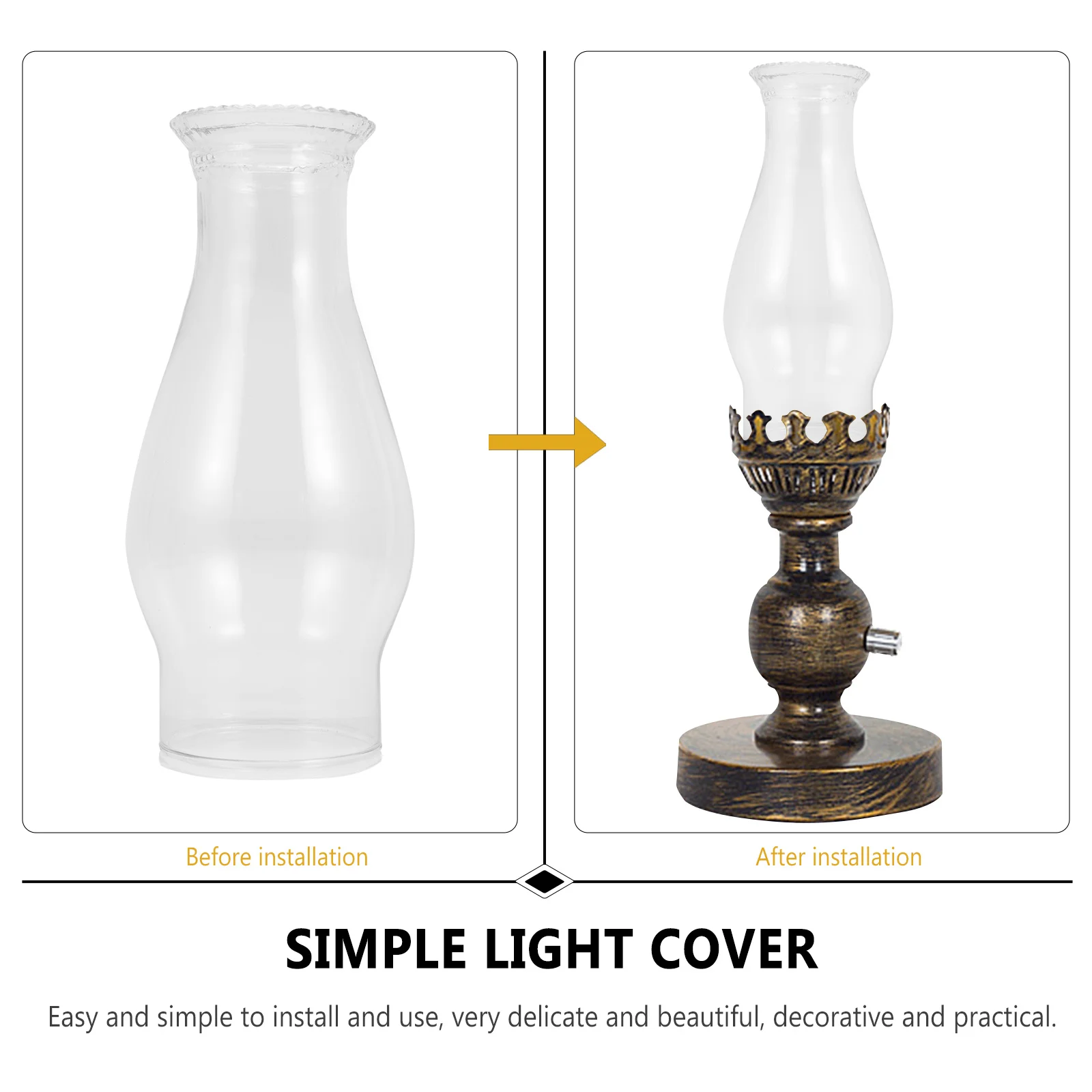 

Прочный сменный стеклянный абажур для маленьких ламп в стиле ретро, практичный аксессуар для внутреннего освещения, маленькие абажуры