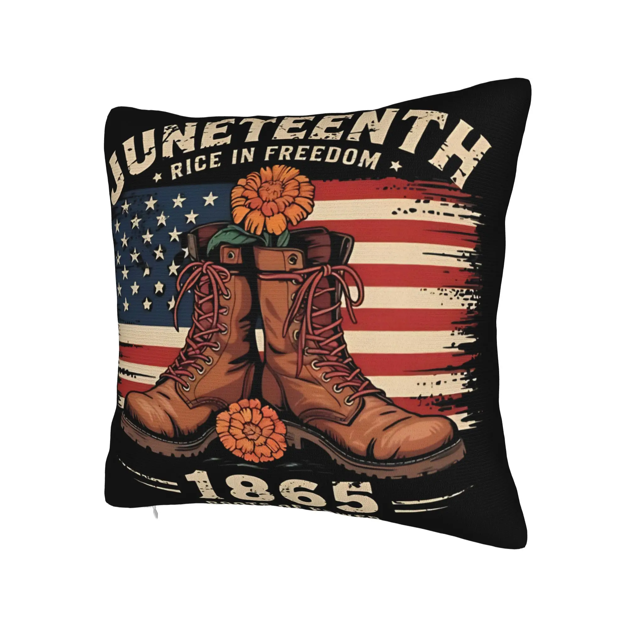 Decorative Pillow Cover Juneteenth 1865 Rooted In Freedom Stuff Car  Pillow Case Cover Square Style Multi Size