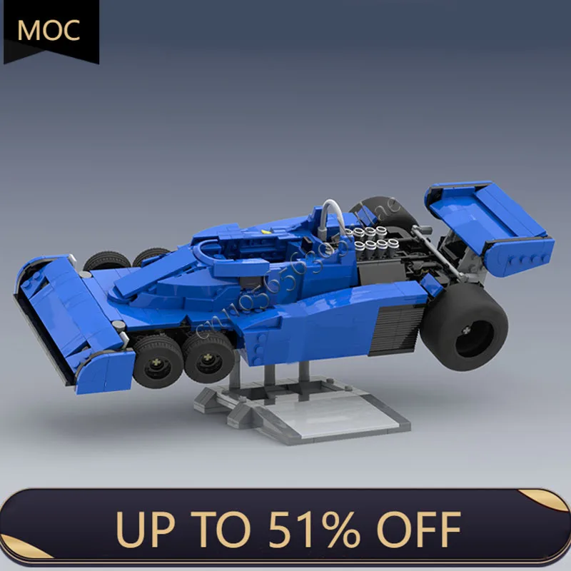 808PCS MOC Velocità Concorso Serie P34 1976 Auto Da Corsa Build Blocks Modello FAI DA TE Tecnologia Creativa Mattoni Giocattolo Per Bambini Regali Del Festival