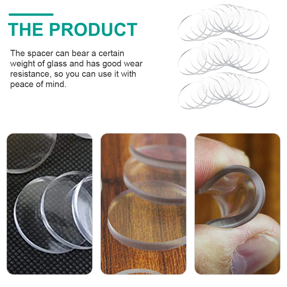 

30 Pcs Spacers Clear Bumper Pads Anti Clear Bumper For Table skid Table Furniture Lightweight PP Practical Transparent Mini