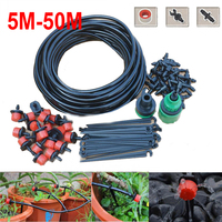 5-50m DIY Drip Irrigation Set Micro Sprinklers Spray 4/7 Water Cooling Moisturizer Automatic Irrigation Watering Kit Garden F2