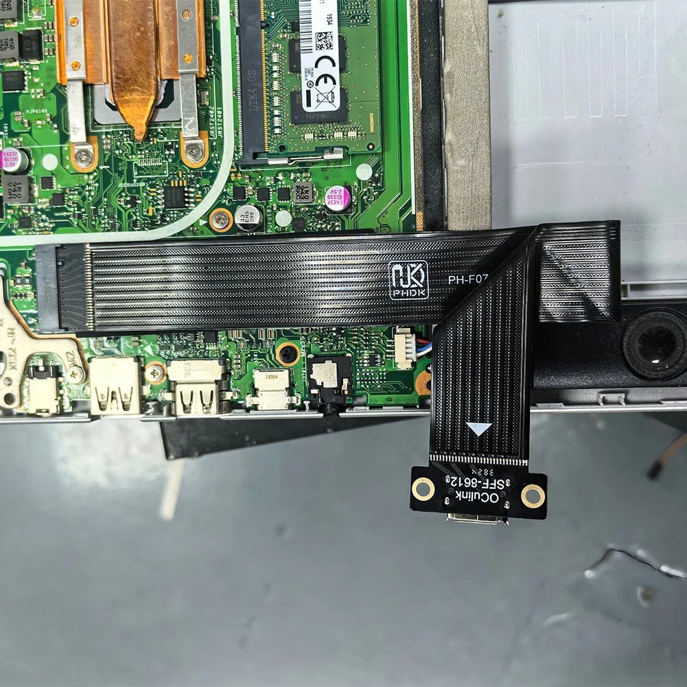 M.2 NVMe إلى Oculink SFF-8611 SFF-8612 شاحن أنثي كابل الكمبيوتر المحمول بطاقة الرسومات الخارجية تمديد كابل #6