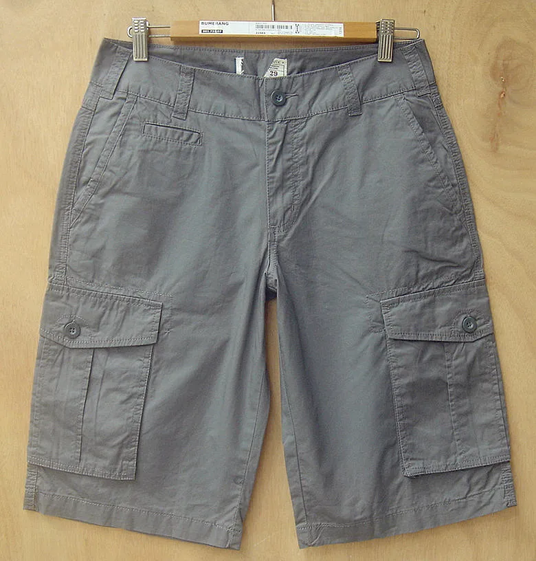 High Waist Men's Casual orts Workwear Pants Loose Fit Multiple kets Cotton 00% Summer Thin Straight Leg Basic Sle