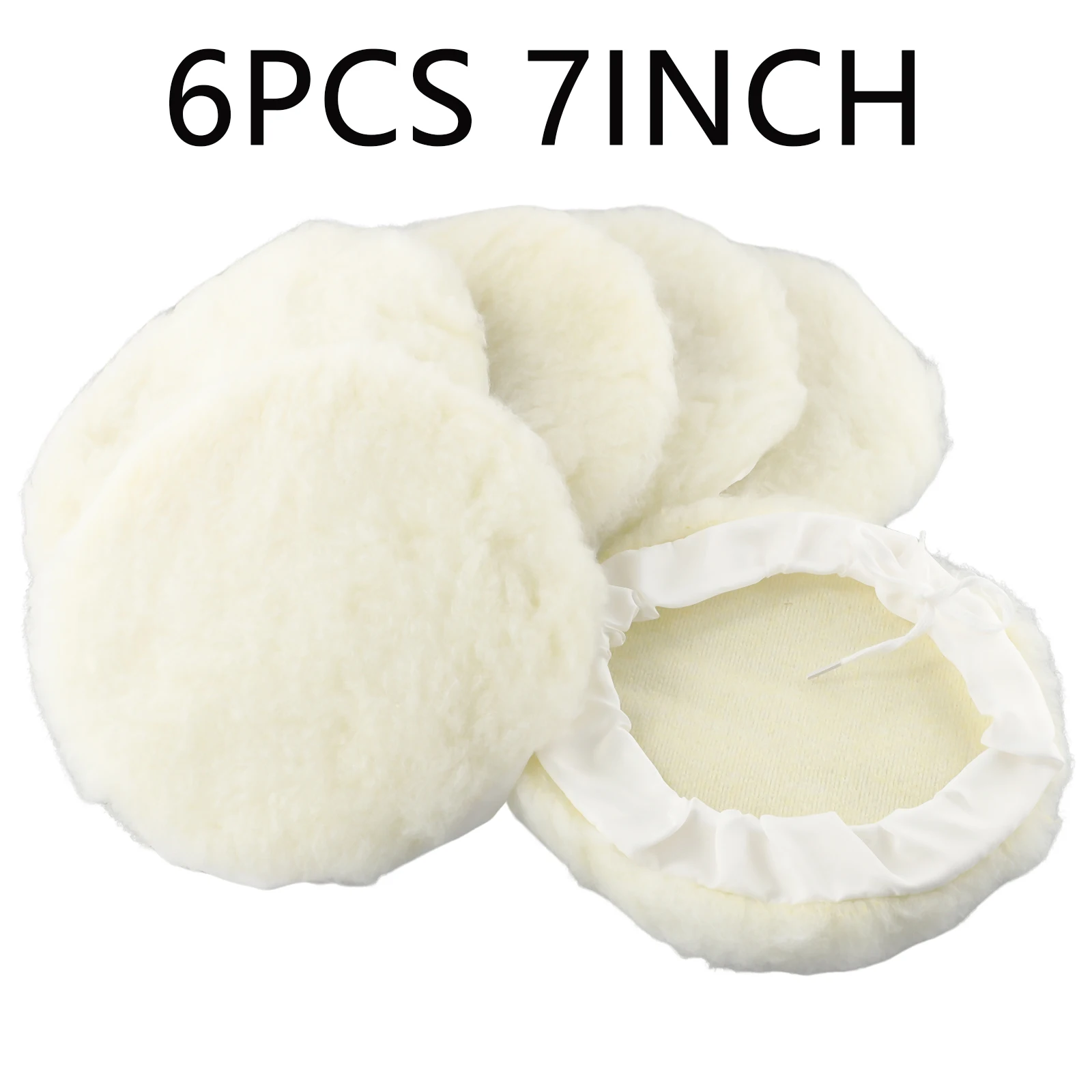 High Quality Useful Brand New 2021ER Wheel Wool Pad 6Pcs Pad 6Pcs 7inch Lambs Parts Polishing Tools Buffer Buffing