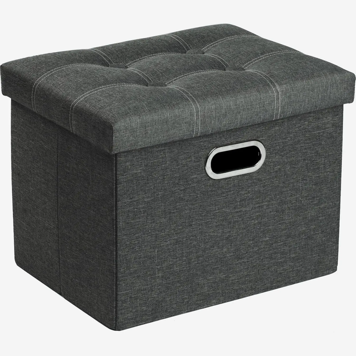 

Ottoman With Storage For Room Folding Ottoman Foot Stool Footrest Seat Linen Fabric Ottoman Small Rec Collapsible Bench With