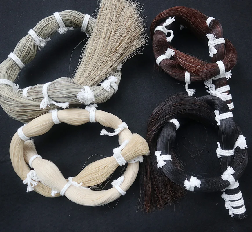 250g Mongolian Horse Tail Hairs Cello/Viola/Violin Bow Hair Horsehair Horsetail White Brown Gray Black 82-84cm