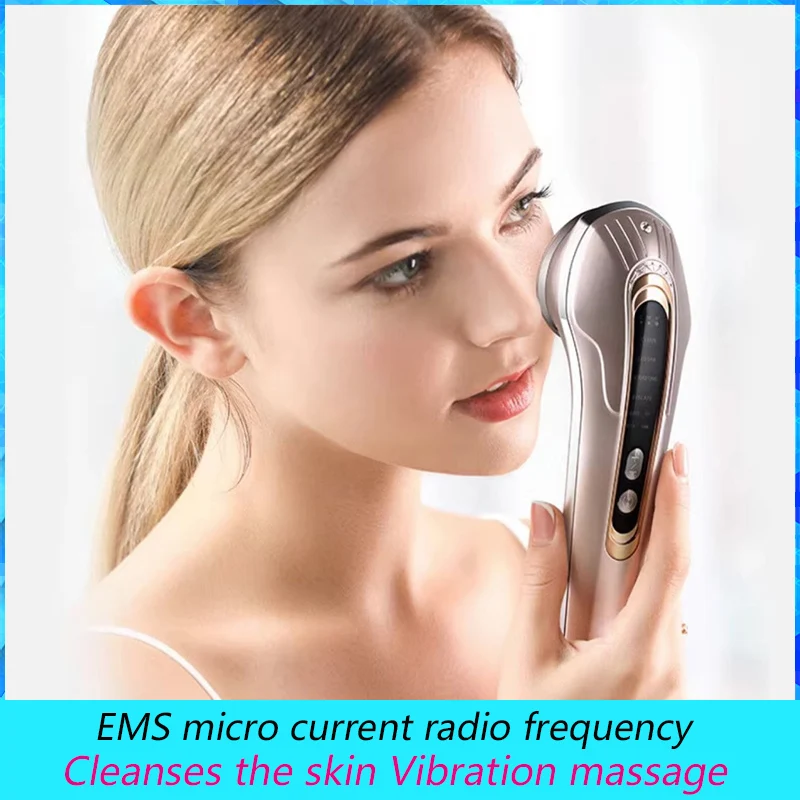 O dispositivo multifuncional elétrico da beleza, limpa a massagem da vibração da pele, micro corrente do EMS, radiofrequência, ML-023-YX