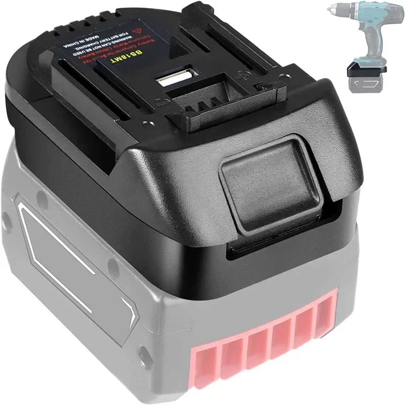 Adapter akumulatora BS18MT do akumulatorów litowo-jonowych Bosch 18 V przekształca je w akumulatory odpowiednie do użytku z elektronarzędzi Makita 18 V — zdjęcie produktu 4