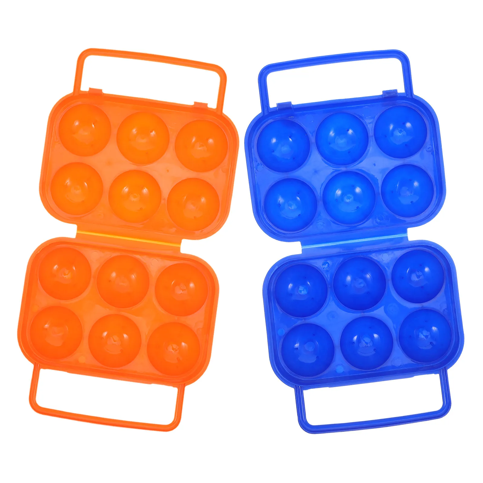 2Pcs Portable Plastic Egg Holder Storage Box Multi Slot Carrier Organizer for Kitchen Fridge Camping Egg Container