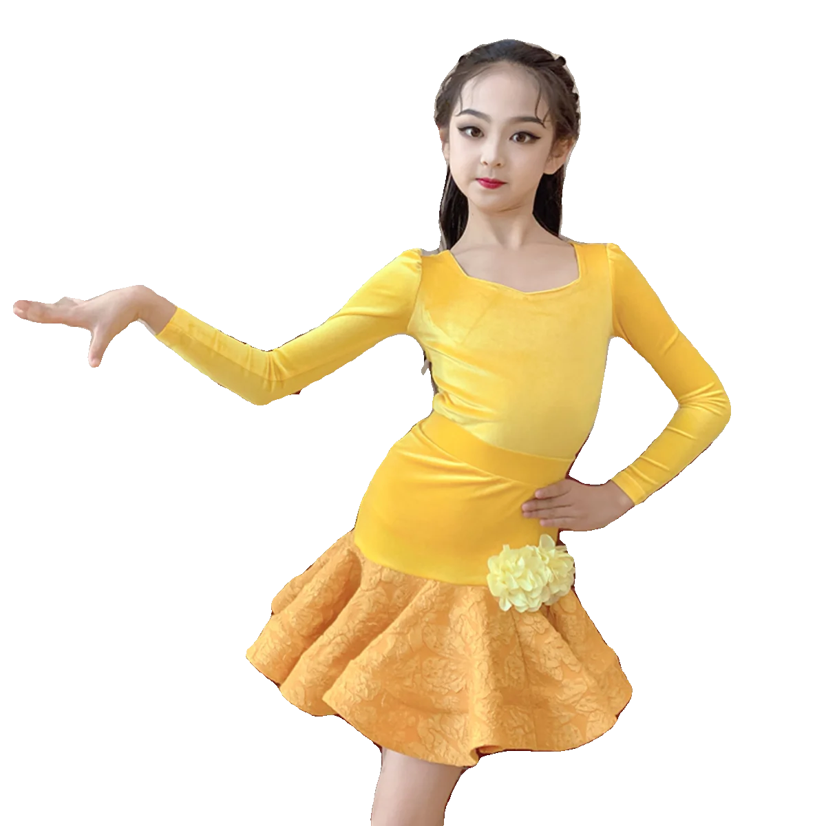 Vêtements de pratique latine pour enfants, vêtements pour enfants, vêtements de pratique de performance pour filles, vêtements de pratique de danse latine