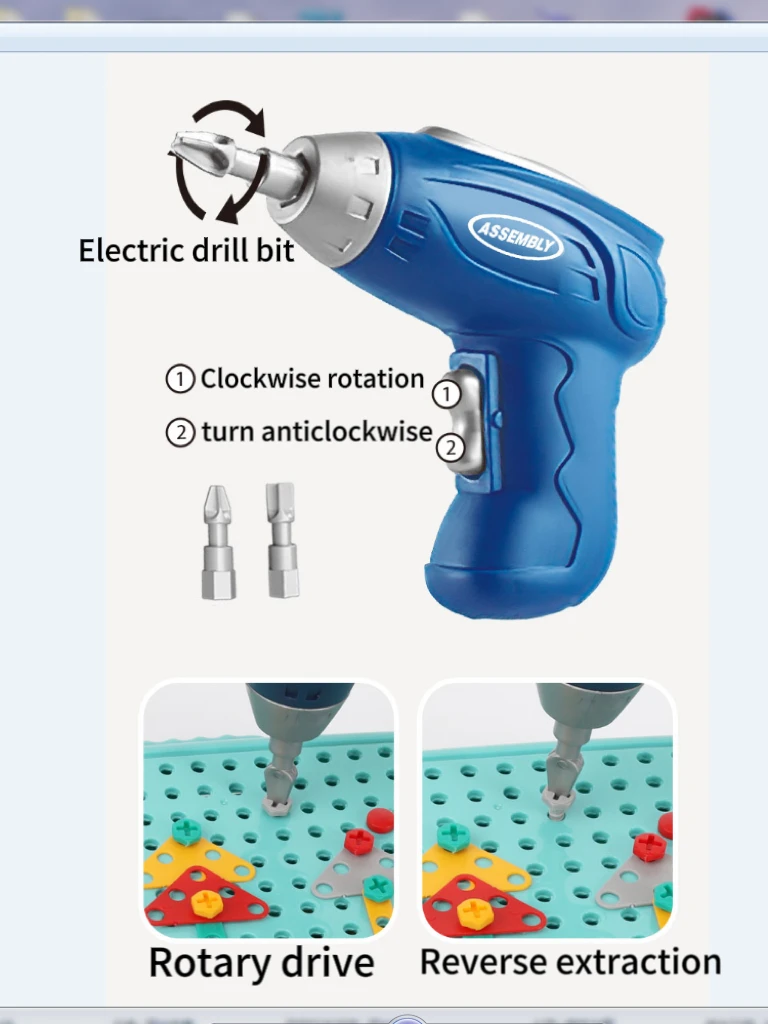 Children Screw Assembly and disassembly assembly kit electric drill baby hands benefit intelligence toys