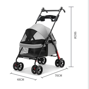 Klappbarer tragbarer Träger, 4 -radionierter Wagen, Reisetransport, Katze und Hund, Outdoor, Luxus 8 Hauptverkaufskatze Carrinho - №7