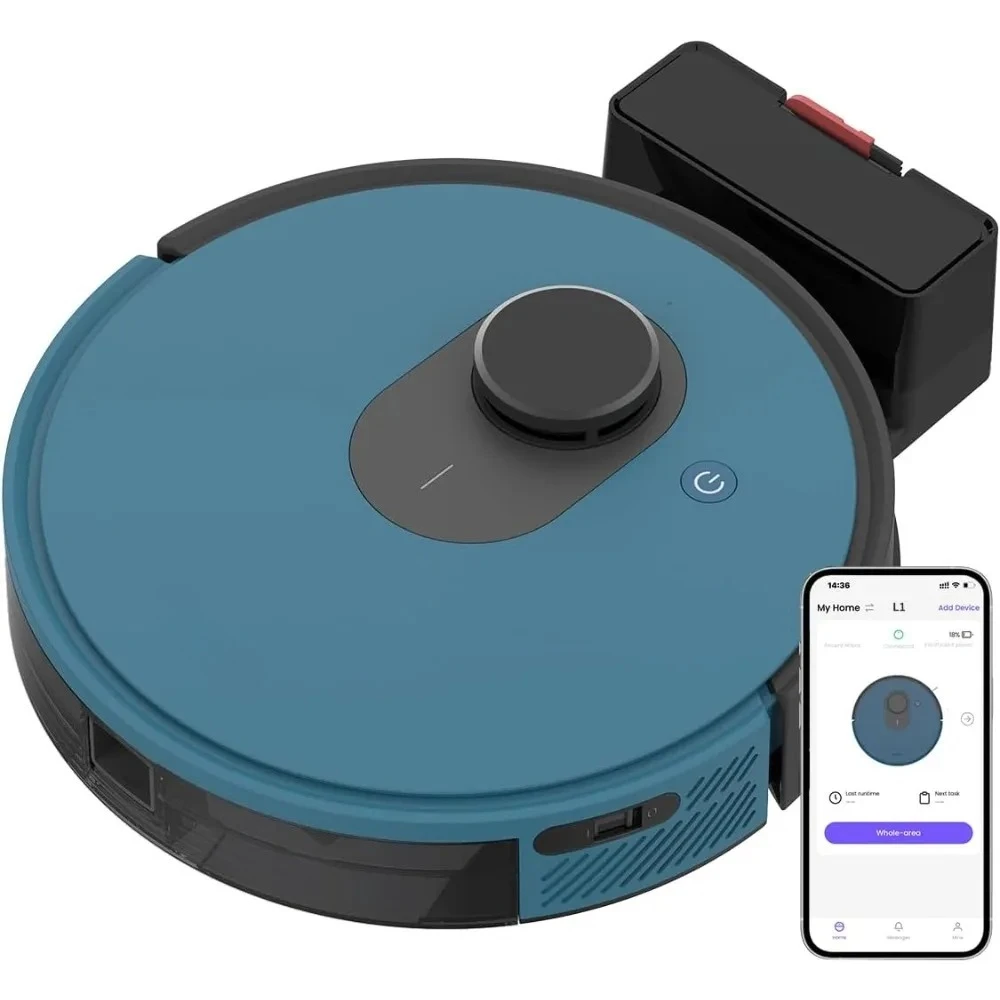 

Lidar Robot Vacuum Cleaner 4000Pa Suction Power, No-Go Zone, LiDAR Navigation, Smart Mapping Home Robotic Vacuum, Self-Charging