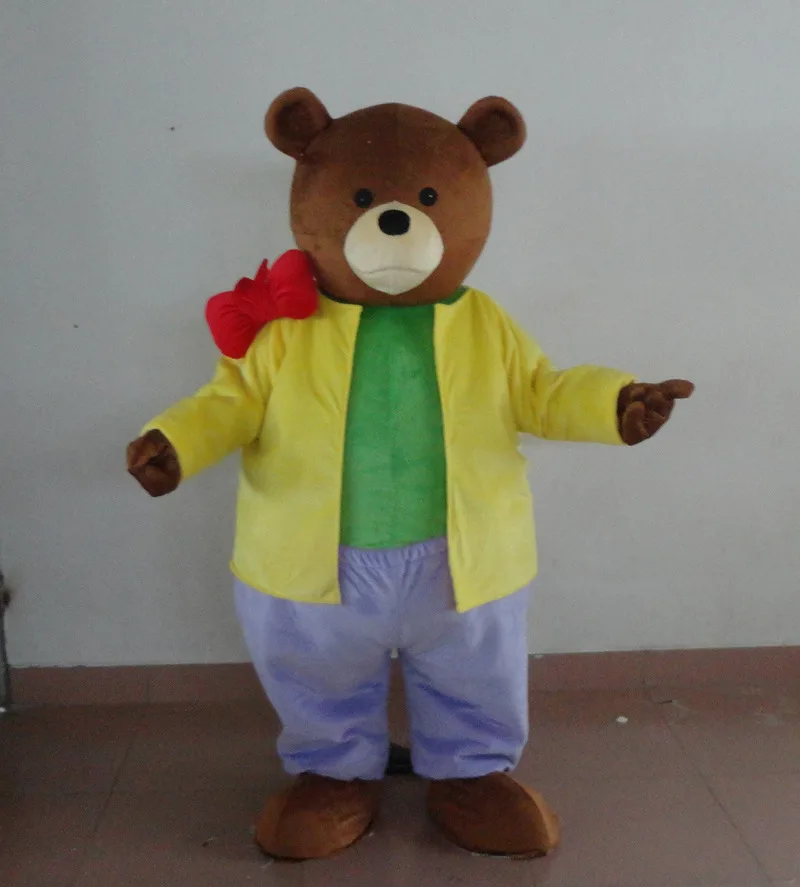 

Yellow Bear Mascot Costume Suits Cosplay Party Game Dress Outfits Clothing Advertising Promotion Carnival Halloween Adults