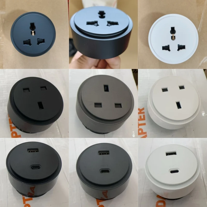 USB Track Sockets Wall Mounted Romovable Rail Power Outlet UK US EU FR RUS BR AU IT IL Standard Kitchen Electrical Plug Adapter