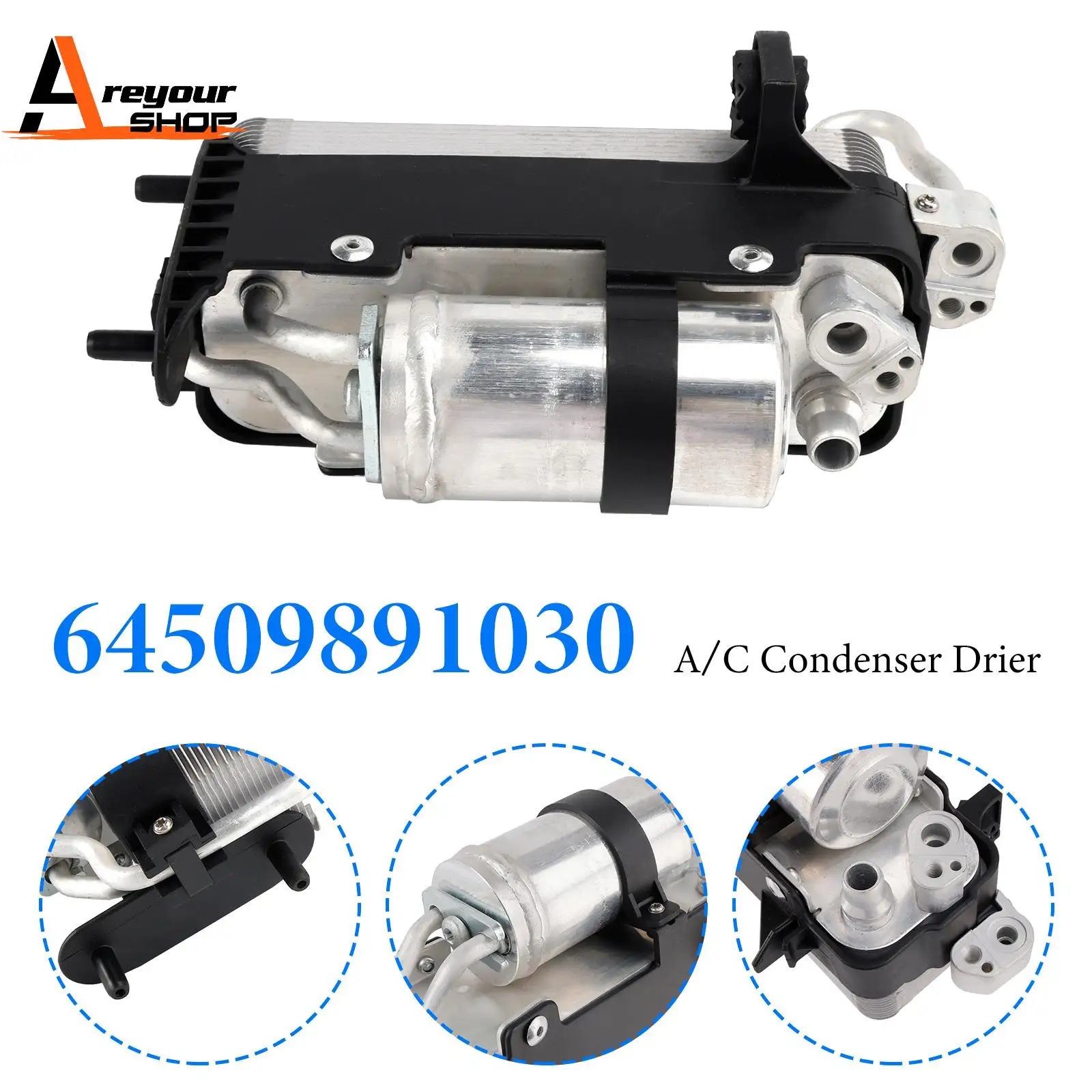 Areyourshop A/C Condenser Drier for BMW G30 530e 530i 540i 530i xDrive 64509891030