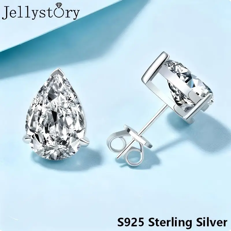 Pear Shape Moissanite Earrings S925 Sterling Silver Water Drop Drop Earring Wedding Jewelry Gift for Women