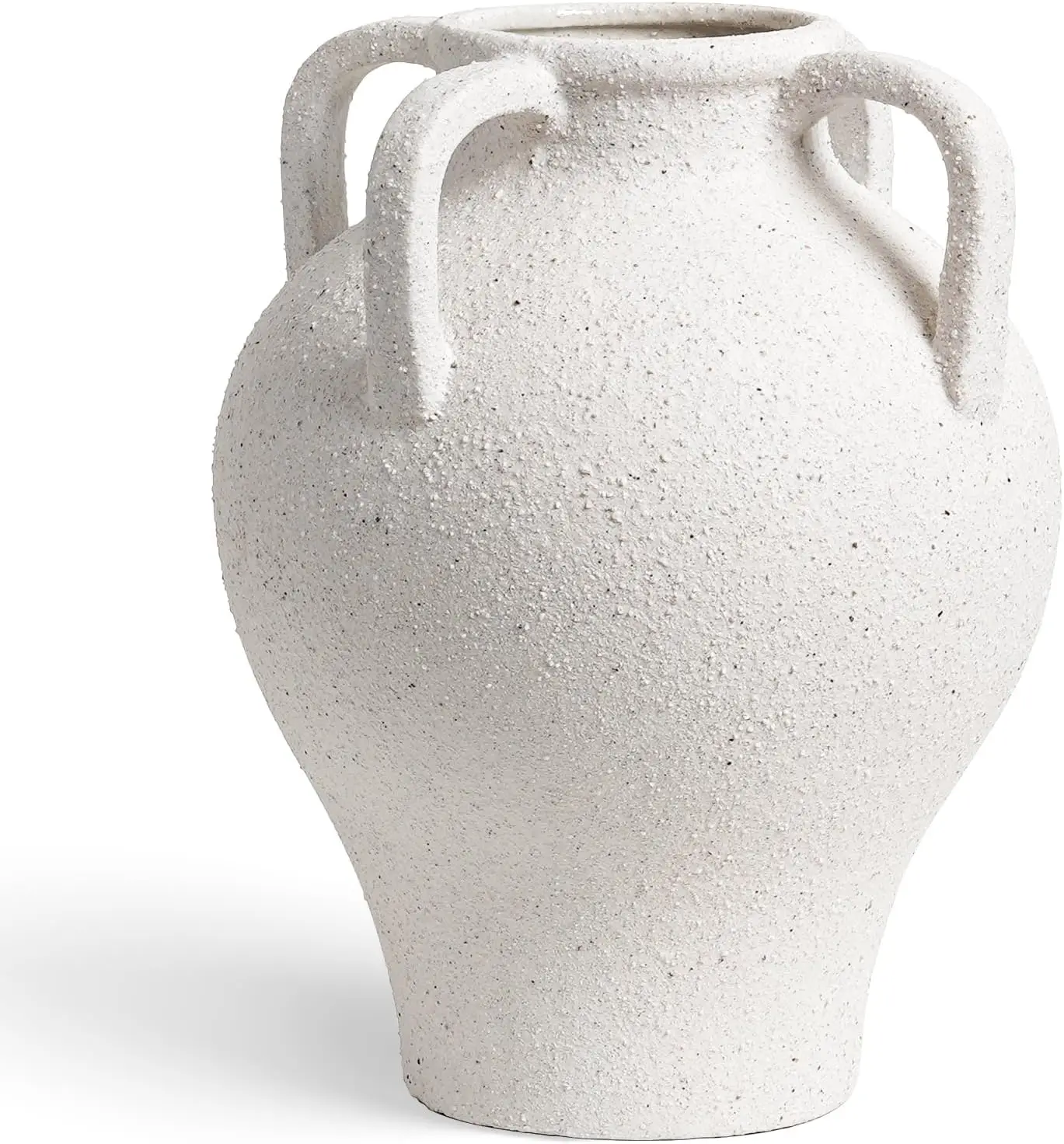 

Ваза с ручками для домашнего декора, винтажная высокая ваза для гостиной, стола, ванной комнаты, праздников и свадеб (белый гритстоун)