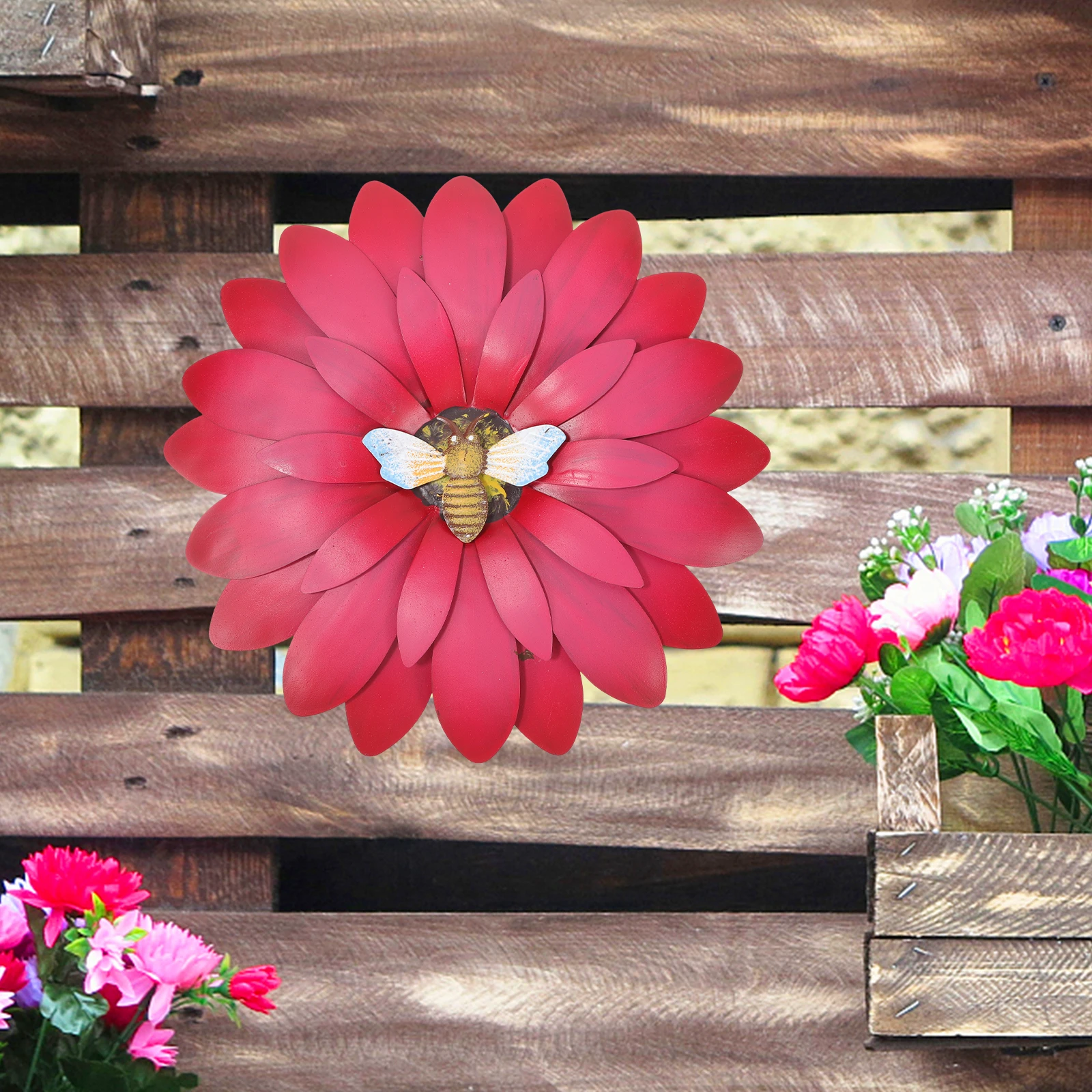 

Wrought Iron Flower Wall Decoration Vivid Room Hanging Flowers Metal Sculpture