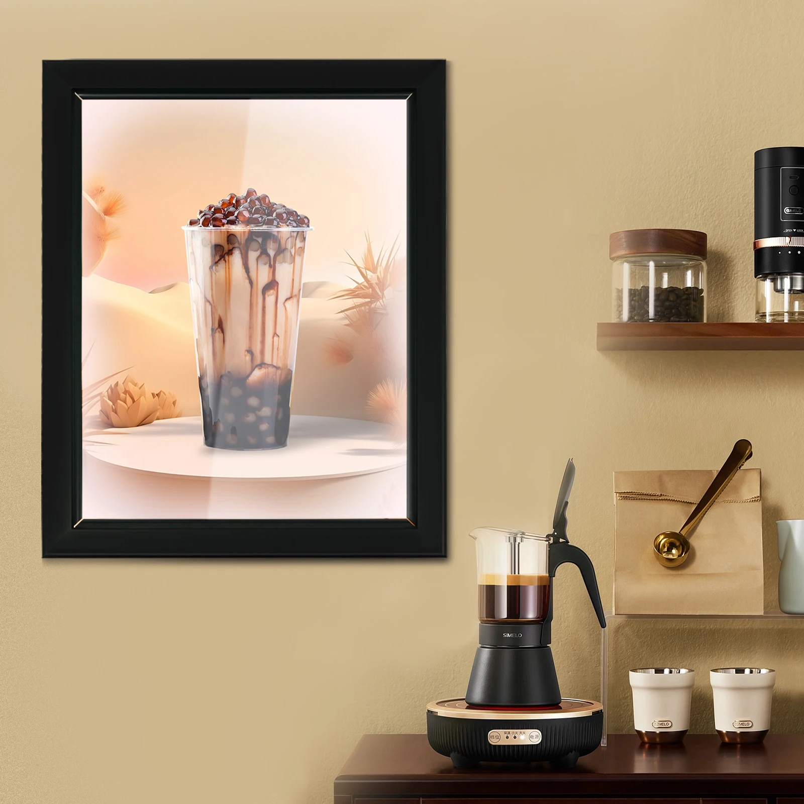 40 × 50 سم صندوق إضاءة LED موفر للطاقة، إطار من الألومنيوم مثبت على الحائط لعرض الإعلان لقائمة المطاعم (34 × 44 سم) #3