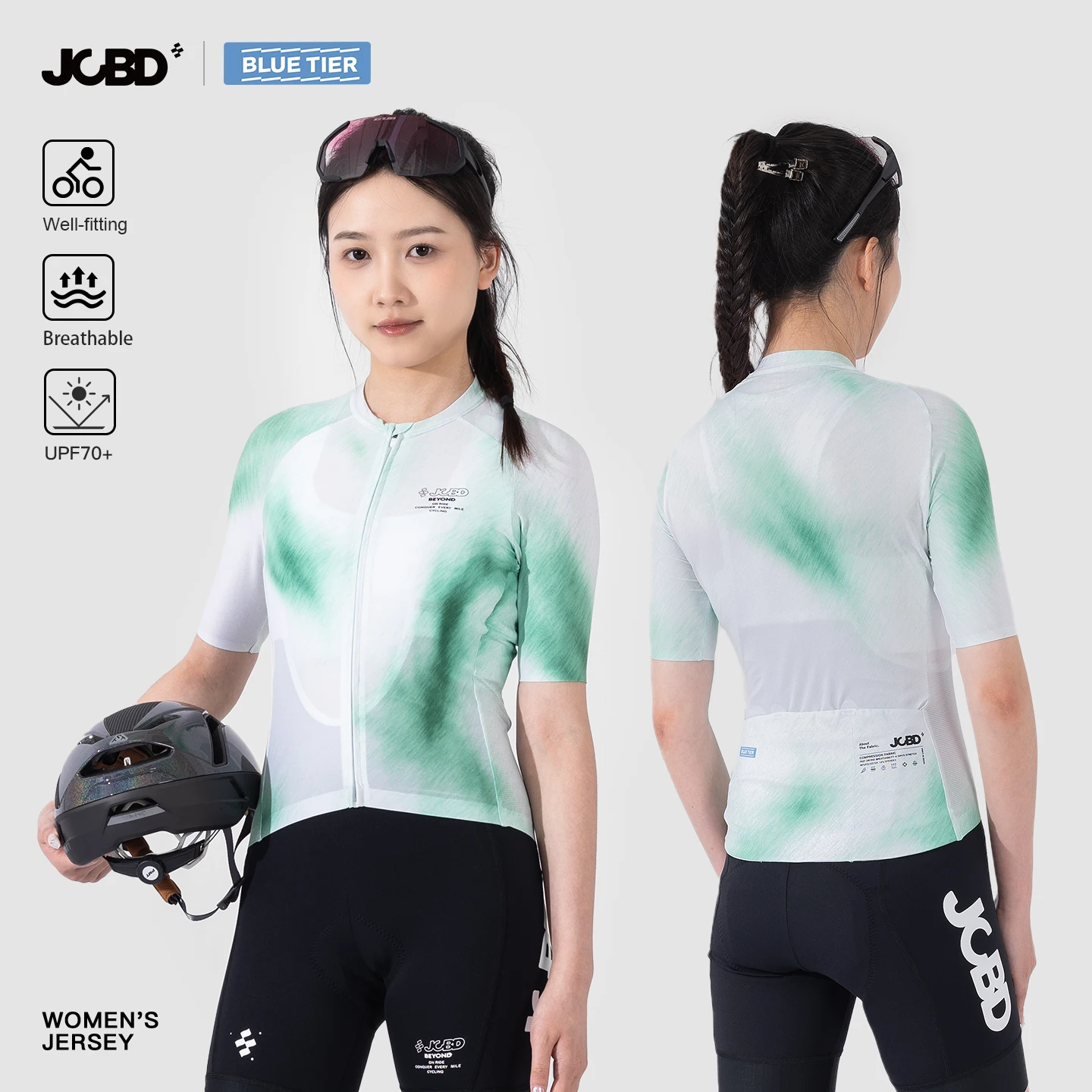 

JCBD Women's Cycling Jersey Short Sleeve Breathable Quick Dry Road Bike Clothing MTB Bicycle Riding T-shirts Jersey 3 Pockets