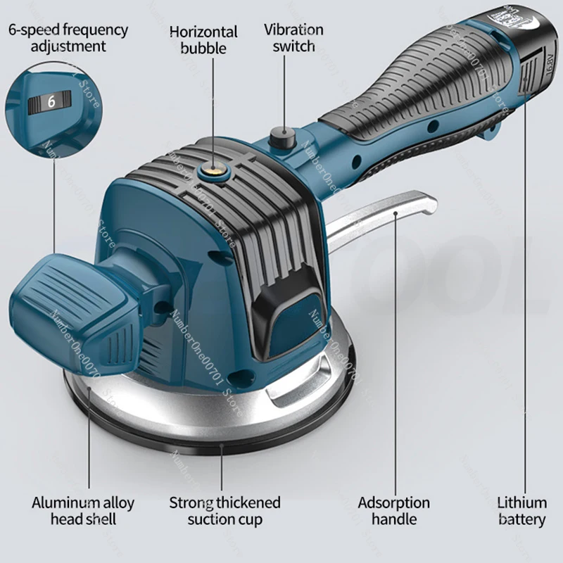 Tile Wibration Machine 16.8V  Wall Floor Automatic Tiles Strumento  Tiling Machine High Power Last 240 minutes
