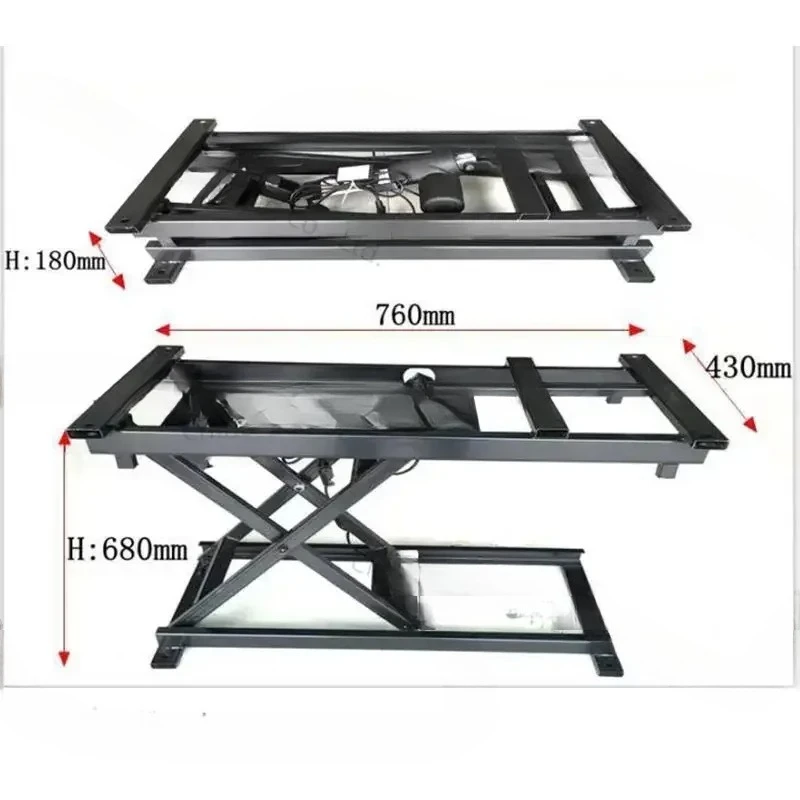 60kg multifunctional electric wired remote control coffee table dining table 24V lifting hardware folding iron frame BB