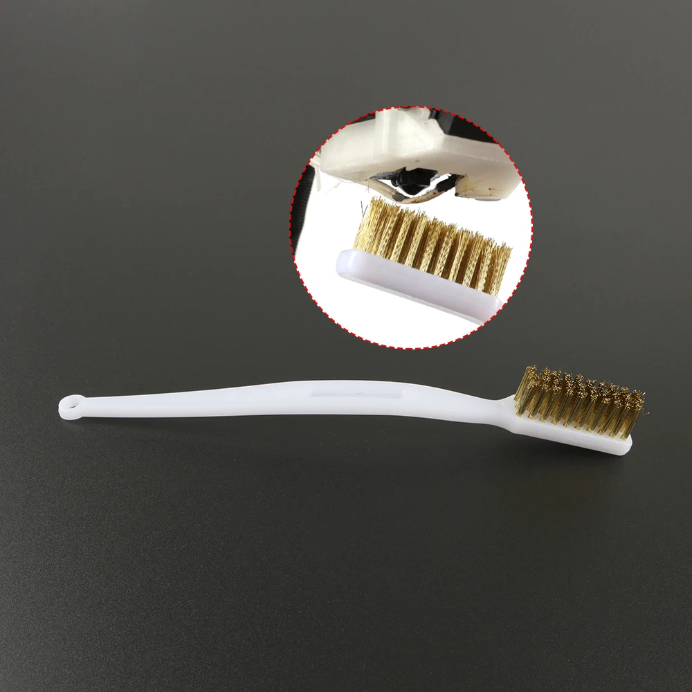 3D Printer Cleaner Tool Copper Wire Toothbrush Copper Brush Handle For Nozzle Block Hotend Cleaning Hot Bed Cleaning Parts