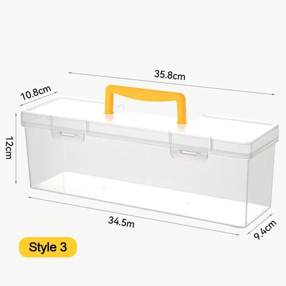 Portable Transparent Hardware Tool Box Multifuntional Empty Toolbox Plastic Parts Box Tool Organizer Household Tool Storage Box
