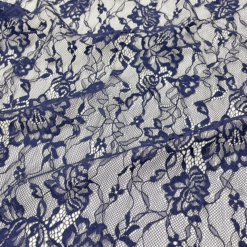 ผ้าลูกไม้ไนลอนเนื้อบางเบา นุ่ม สบายผิว ผ้าตาข่ายลายแจ็คการ์ด ขายส่ง