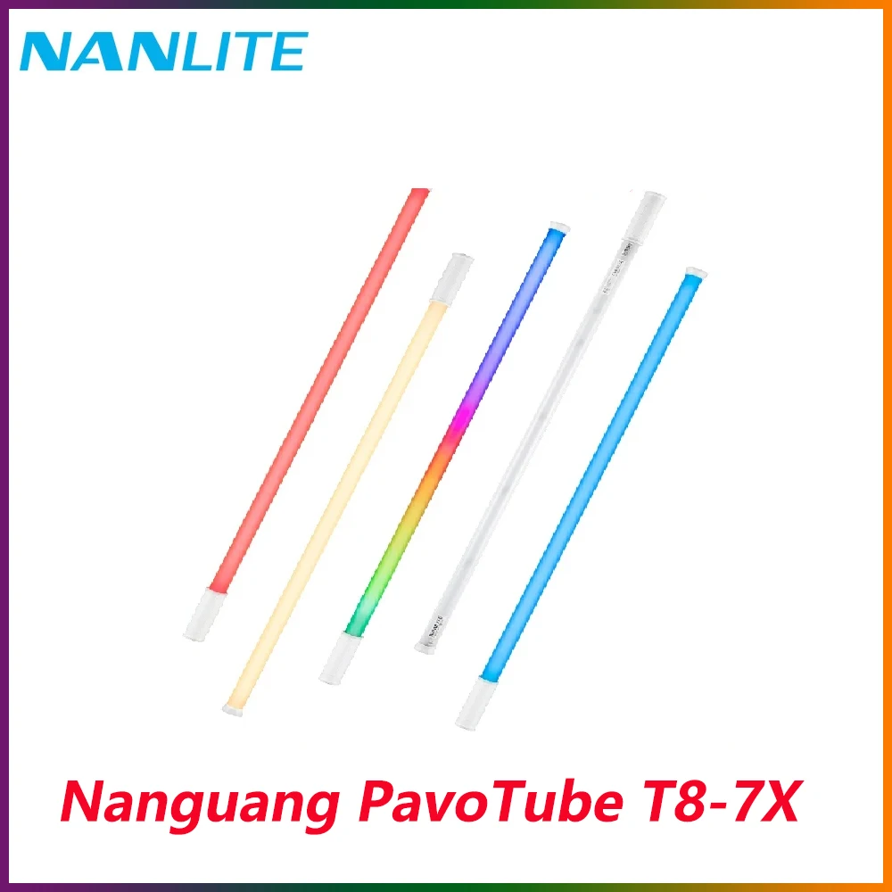 

Nanlite Nanguang PavoTube T8-7X T8 7X RGB Tube Light Portable Handheld Photography Lighting Stick RGB Light Tube Stick