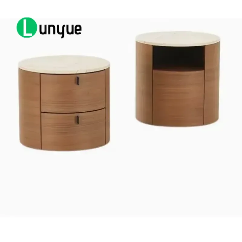 Modern Wooden Bedside Table with Storage Locker for Bedroom Hospital Entrance Area Compact Nightstand Furniture Home Decor